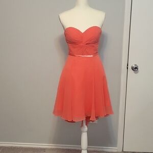 Cinderella Divine Strapless Coral Dress